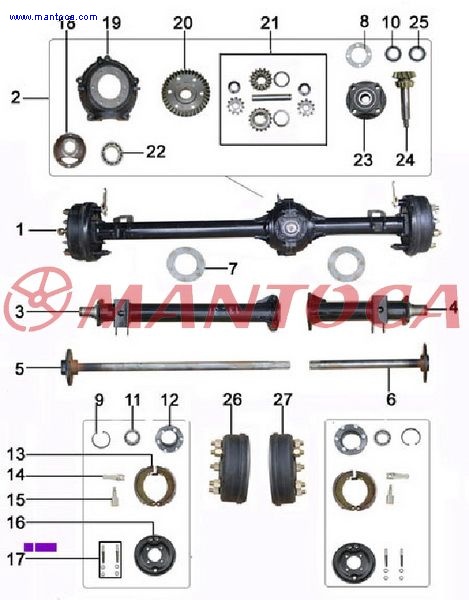 Rear Axle (5 hole)