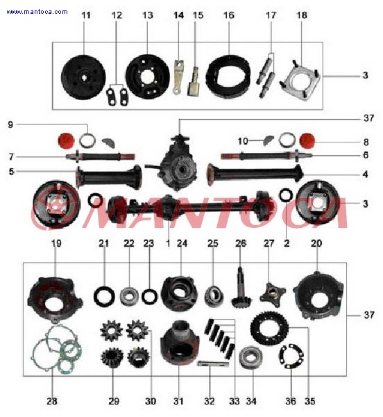 Rear Axle (4 hole)